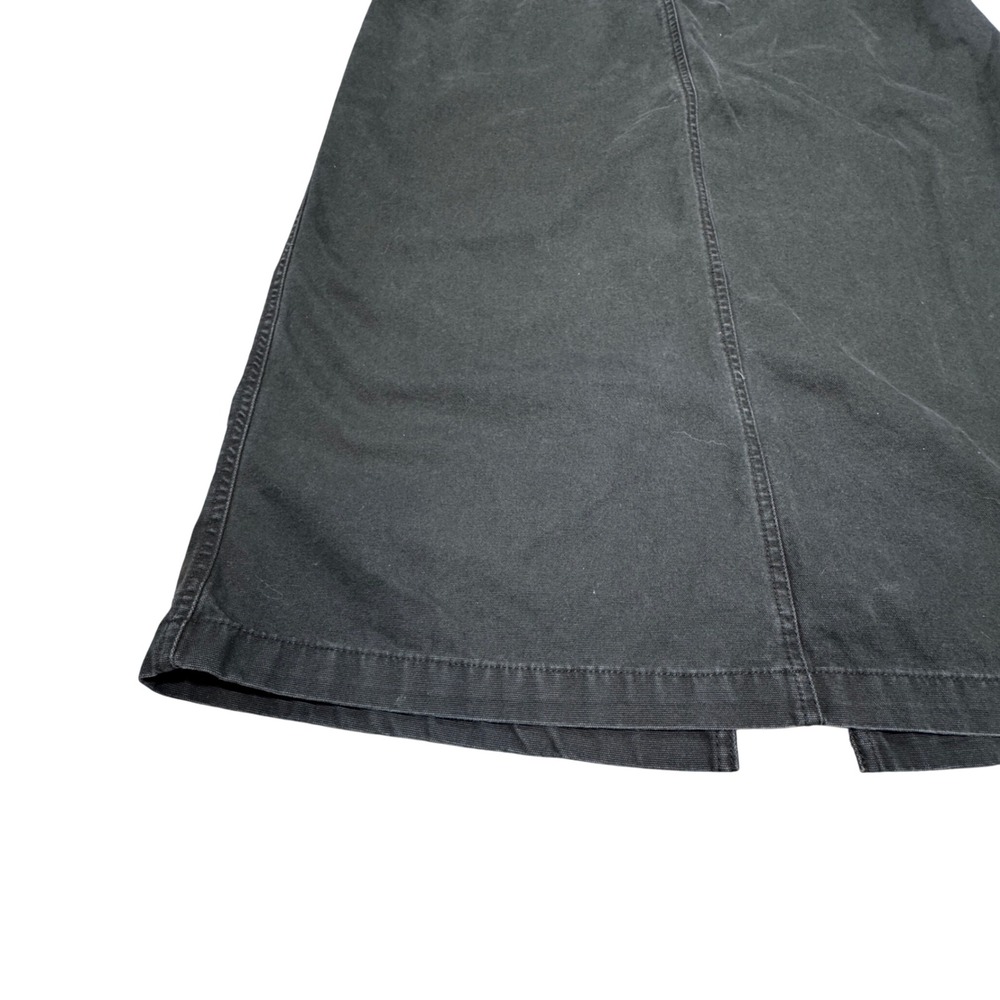 VTG St. Johns Bay Denim Maxi Skirt Womens Size 12 Black Utility Streetwear Gorp - Picture 2 of 12